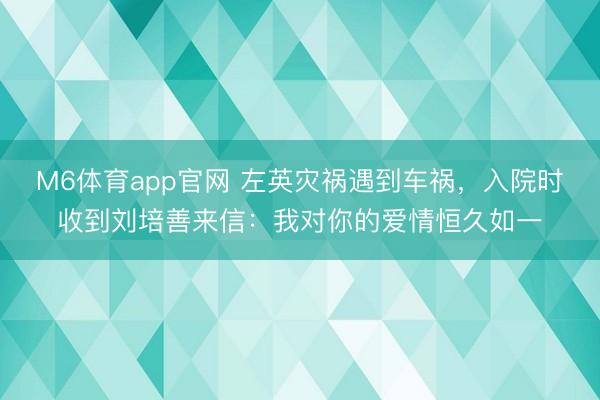 M6体育app官网 左英灾祸遇到车祸，入院时收到刘培善来信：我对你的爱情恒久如一