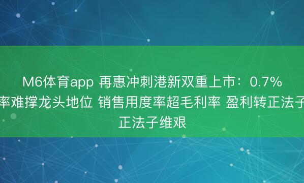 M6体育app 再惠冲刺港新双重上市：0.7%市占率难撑龙头地位 销售用度率超毛利率 盈利转正法子维艰