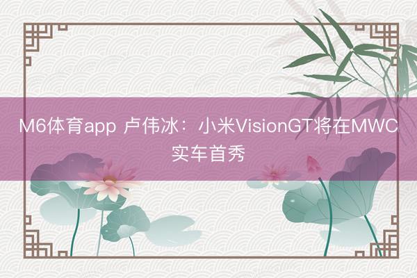 M6体育app 卢伟冰:小米VisionGT将在MWC实车首秀