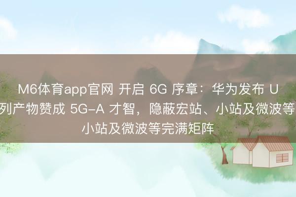 M6体育app官网 开启 6G 序章：华为发布 U6GHz 系列产物赞成 5G-A 才智，隐蔽宏站、小站及微波等完满矩阵