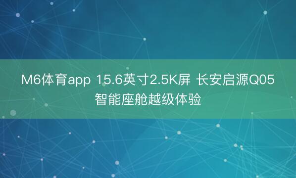 M6体育app 15.6英寸2.5K屏 长安启源Q05智能座舱越级体验