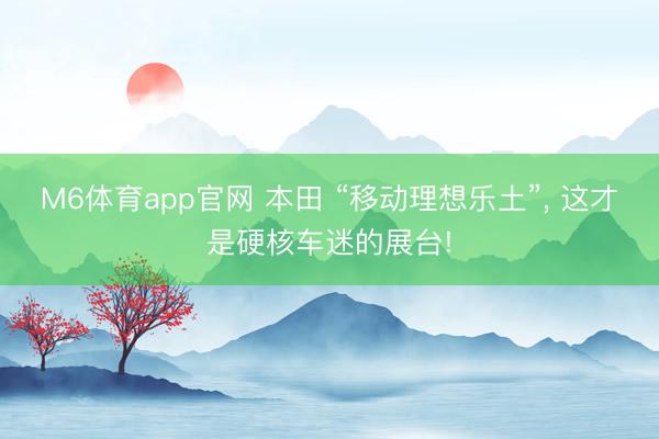 M6体育app官网 本田 “移动理想乐土”， 这才是硬核车迷的展台!