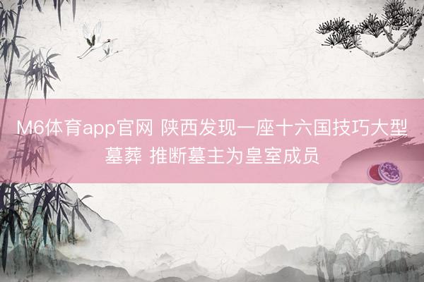 M6体育app官网 陕西发现一座十六国技巧大型墓葬 推断墓主为皇室成员