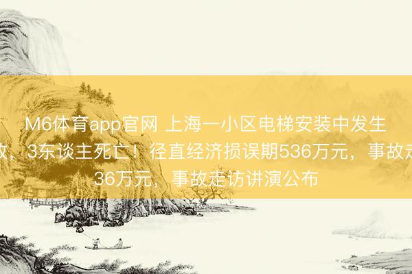 M6体育app官网 上海一小区电梯安装中发生高处陨落事故，3东谈主死亡！径直经济损误期536万元，事故走访讲演公布