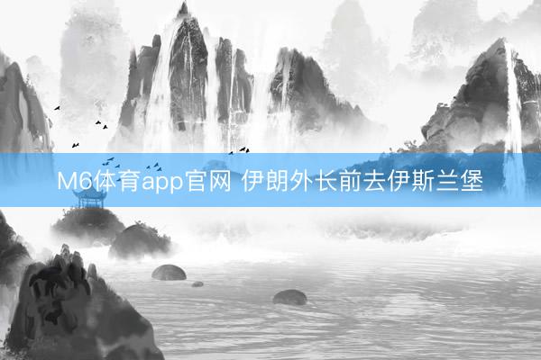 M6体育app官网 伊朗外长前去伊斯兰堡