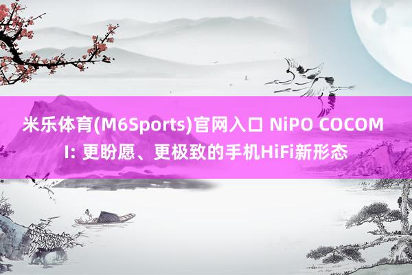 米乐体育(M6Sports)官网入口 NiPO COCOM I: 更盼愿、更极致的手机HiFi新形态