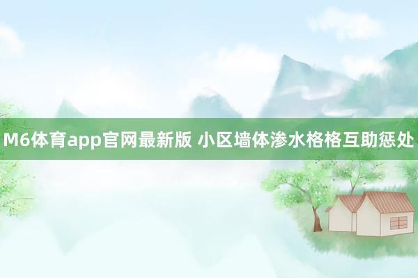 M6体育app官网最新版 小区墙体渗水格格互助惩处