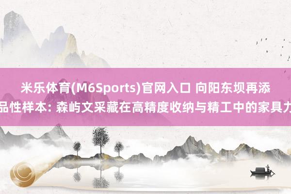 米乐体育(M6Sports)官网入口 向阳东坝再添品性样本: 森屿文采藏在高精度收纳与精工中的家具力