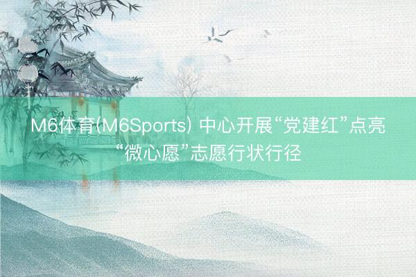 M6体育(M6Sports) 中心开展“党建红”点亮“微心愿”志愿行状行径