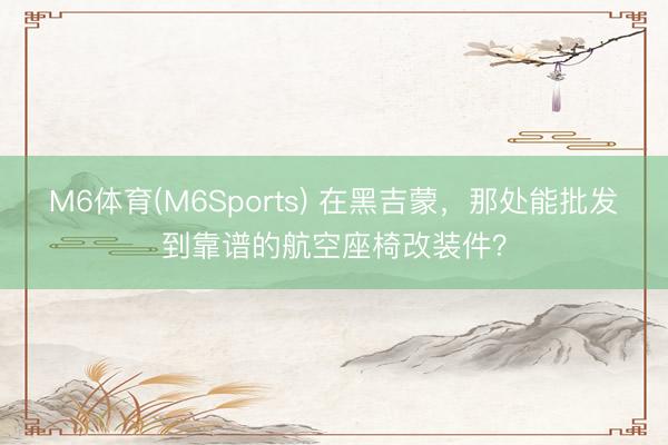 M6体育(M6Sports) 在黑吉蒙，那处能批发到靠谱的航空座椅改装件？