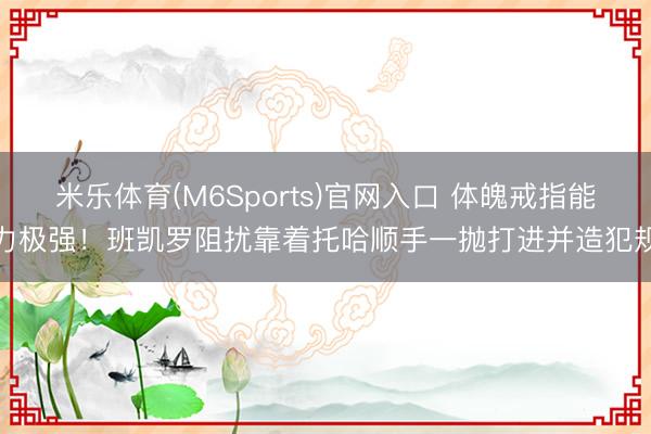 米乐体育(M6Sports)官网入口 体魄戒指能力极强！班凯罗阻扰靠着托哈顺手一抛打进并造犯规