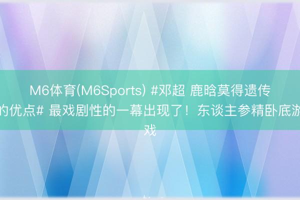M6体育(M6Sports) #邓超 鹿晗莫得遗传我的优点# 最戏剧性的一幕出现了!东谈主参精卧底游戏